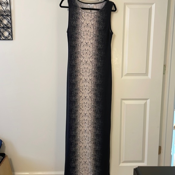 Elegant Sleeveless Sheath Maxi Tank Dress with Sexy Back Slit by Bar III - Picture 4 of 7